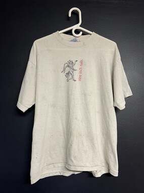 RARE VINTAGE 1995 NINE INCH NAILS “Raspberry Devil” T-SHIRT L 90s Tour Concert